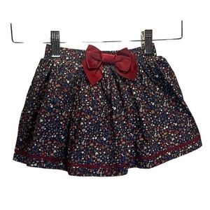 Edgehill Collection Baby Girl’s Floral Calico Skirt with Bow 24 Months
